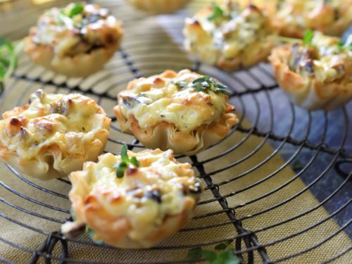 Pancetta and Mushroom Phyllo Cups Recipe 