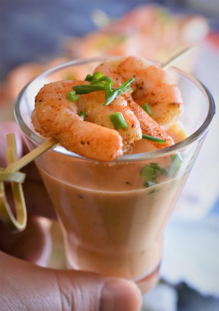 Shrimp Bisque Shooters with Sherry & Brandy | Recipe For A Party