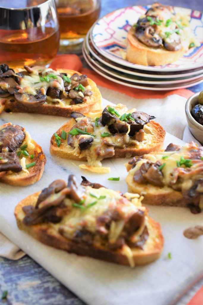 Mushroom Marsala & Gruyere Bruschetta | Recipe For A Party