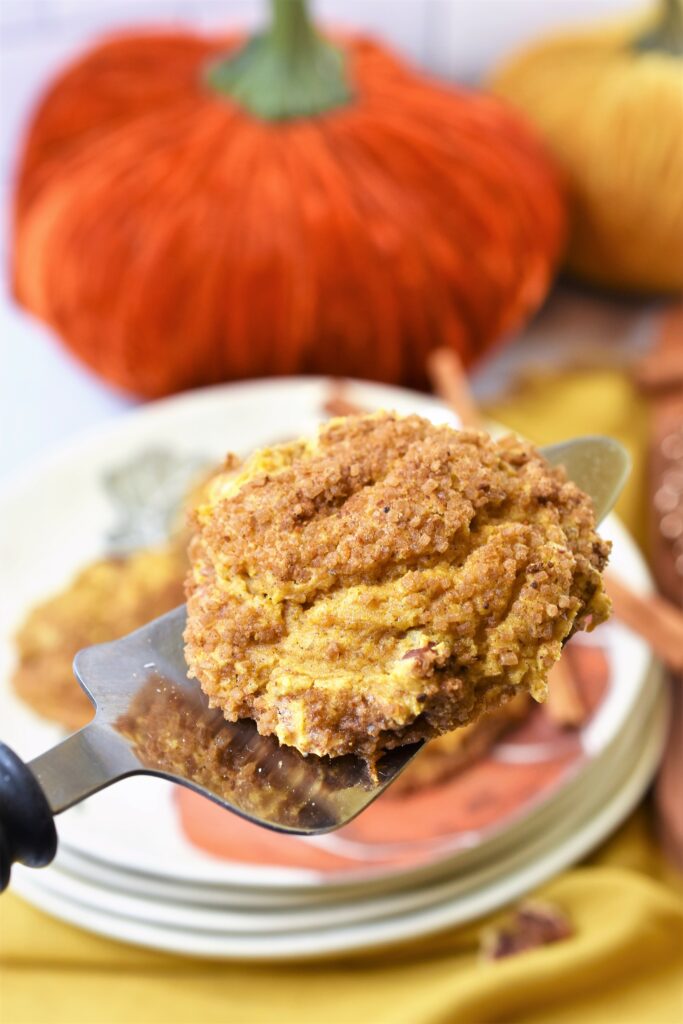 vegan pumpkin pecan cookies on serving spade