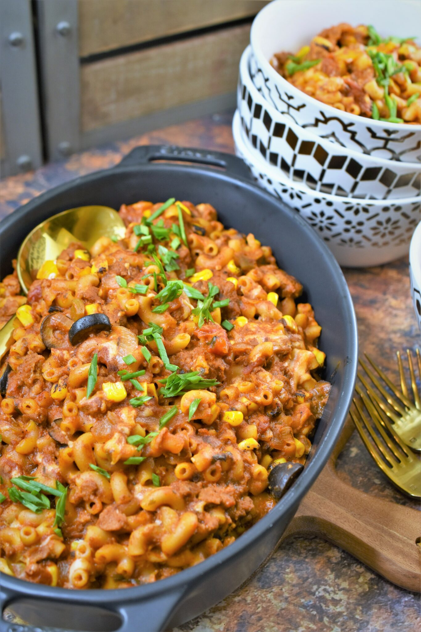 Vegan Chorizo Mexican Goulash is comfort food | Recipe For A Party