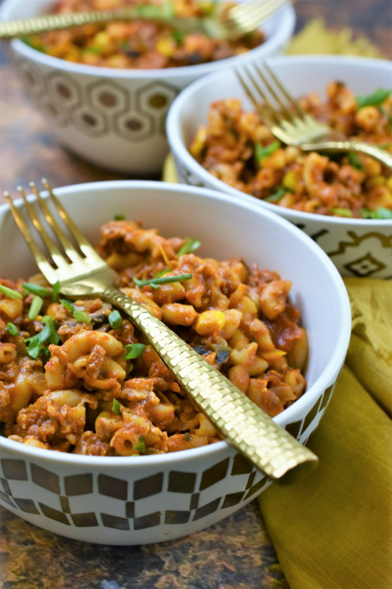 Vegan Chorizo Mexican Goulash is comfort food | Recipe For A Party