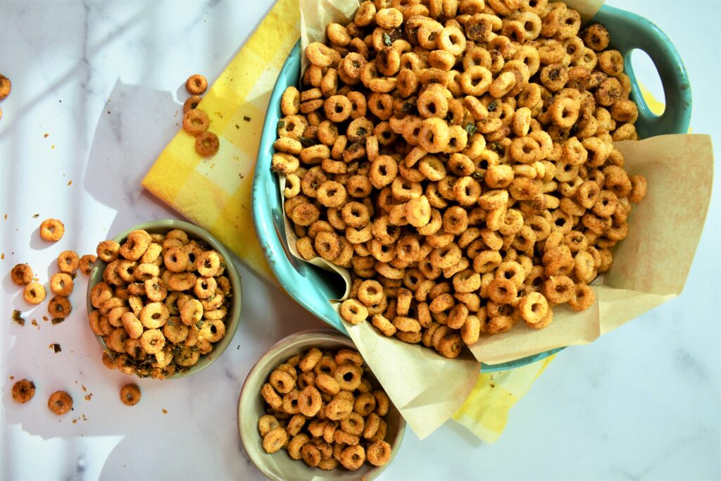 Vegan Chili Cheese Cheerios Snack Mix | Recipe For A Party
